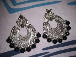 Combo Of Silver Oxidised Earrings.