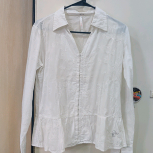 White Embroidered Blouse