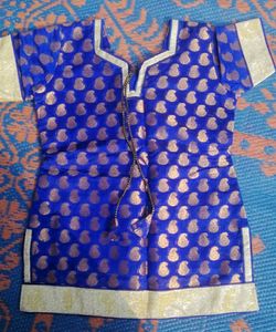 Handmade Chanderi Silk Gharara Set For Kids