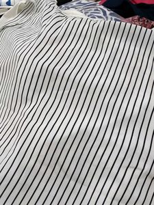 Striped White Blouse