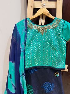 Blue Designer Lehenga Choli Set