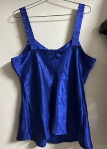 I M Selling Satin Blue Top