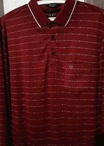 Striped Maroon Polo Shirt