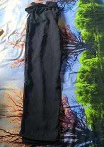 Chic Black Paperbag Waist Pants