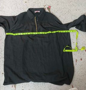 Long Sleeve Black Tunic Top