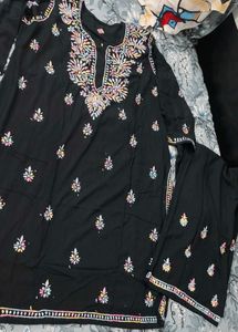 Black N Multi Colour Plazopair
