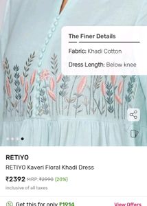 Authentic Khadi Dress💚💮