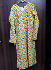 Vibrant Print Longline Nyra Cut Kurti