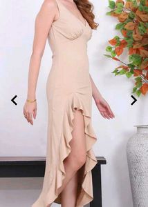 Elegant Beige Maxi Dress