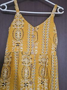 Beach Vacation Midi Dress With Smocked Back