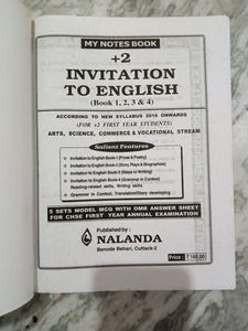 English Guide For Inter 1st And 2nd Year Students{Book 1,2,3,4}(CHSE)Commerce