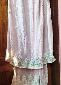 Pink Embroidered chudidar