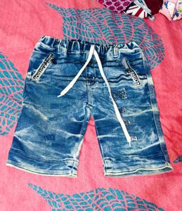 Denim Short For 7 To 8 Year Boys