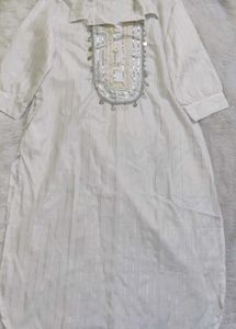 Elegant White Kurta Pant Set