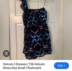 Galaxy Print One Shoulder Dress