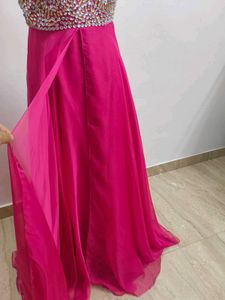 Elegant Pink Embellished Gown