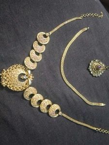 Gold Tone Indian Jewelry Set