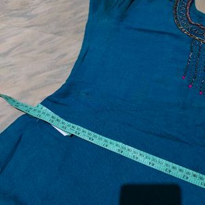 💙 Elegant Teal Blue Anarkali Kurti 💙