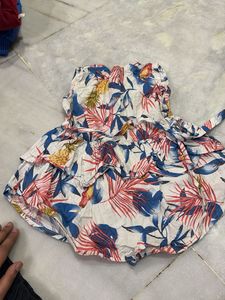 Girls Floral Dress &amp; Shorts Set