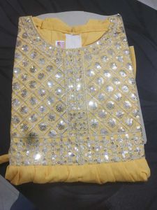 Yellow Embellished Girl Dress