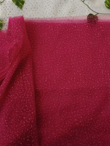 Sparkling Pink Net Fabric