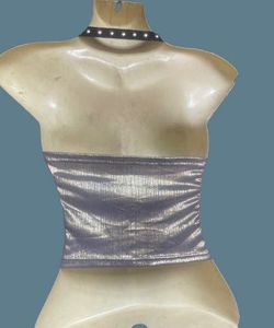 Metallic Halter Top