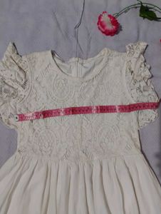 Ivory Lace Dress For Girls(Bust-26)