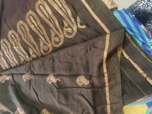 Light Weight Brown Cotton Silk Saree