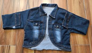 Cute Denim Cropped Jacket