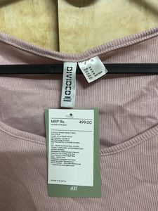 H&amp;M Dusky Pink Crop Top
