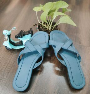 Blue Criss-Cross Flats