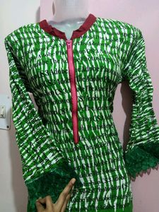 Green Printed Kurta🌷