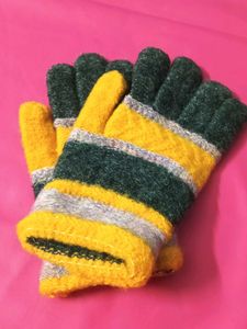 Striped Winter Gloves