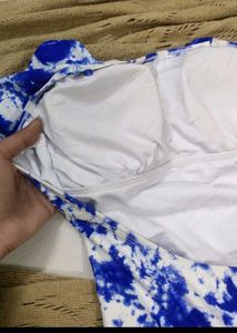 sexy Blue Tie-Dye Swimsuit