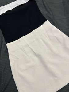 Chic Two-Tone Mini Skirt