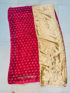 FOR DIWALI New Red Silk Saree