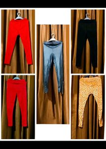 Combo Of 5 Leggings Mix Sizes