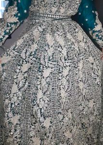 Velvet Zardosi Work Bridal Lehenga Woth Heavy Koti