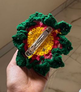 Crochet Flower Hair Clip