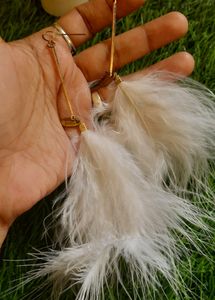 Hand Made Feather Earrings🪶🤍