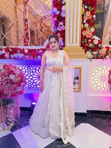 Off White Wedding Lengha