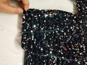 Black Crop Top With Skirt