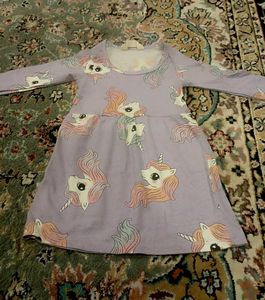 Combo Of One Unicorn Dress 2-3 yrs And Tp Skirt