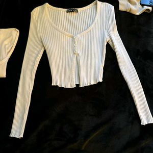 Shein Cropped Long Sleeves Top 🎀🧸