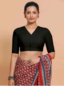 Black V-Neck Blouse