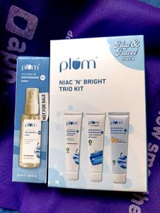 Plum Cream Toner Sunscreen Face Wash Combo