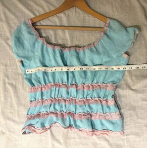 Cute Lace Trim Imported Top