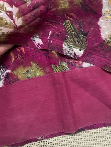 Pink Printed Saree