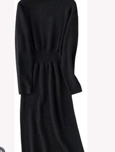 Chic Black Ribbed Bodycon Dress