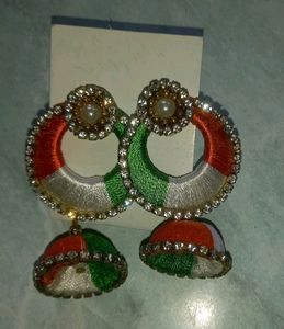 TRI COLOUR EARINGS